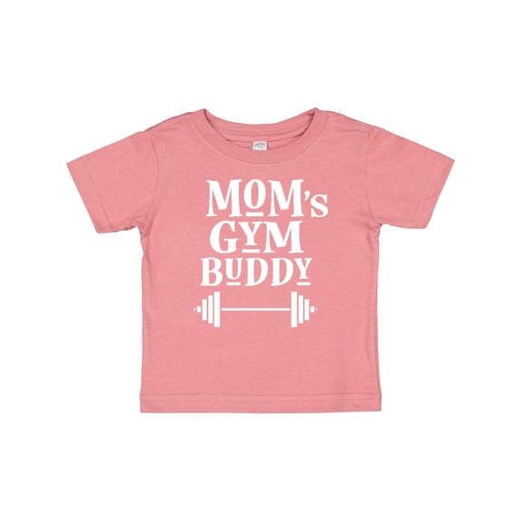 Inktastic Mom's Gym Buddy Fitness Workout Boys or Girls Baby T-Shirt