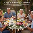thumbnail image 3 of Round Outdoor Tablecloth with Umbrella Hole and Zipper, Vintage Flower Tablecloth with Elastic Waterproof, Farmhouse Spring Floral Patio Table Covers for 31" - 35" Picnic Pool Tables, 3 of 9