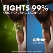 مزيل العرق Gillette Antiperspirant للرجال ، جل شفاف ، مطر بري ، عبوة توأم ، 3.8 أونصة