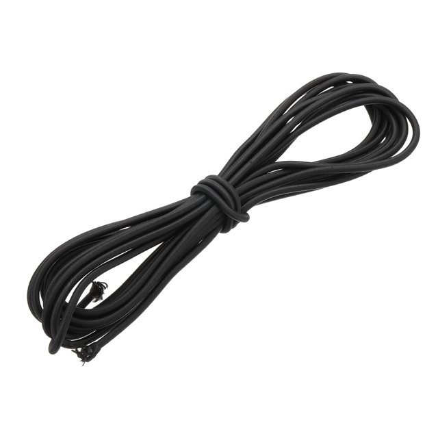 Cuerda elástica Uxcell 1/4" x 25' para kayak, cuerda de poliéster para estiramiento, negra