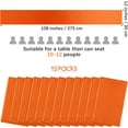 thumbnail image 2 of Qucyy 12 Pack Satin Table Runners 12 x 108 Inch Orange Long Wedding Silk Table Runners for Wedding Reception Graduation Birthday Party Decoration Orange 12 x 108 Inch, 2 of 5
