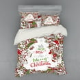 thumbnail image 2 of Ambesonne Christmas Bedding Set 3 Pcs, Santa Snowman Wishes, Twin, Multicolor, 2 of 3