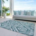 thumbnail image 6 of Addison Rugs Chantille Indoor/Outdoor Transitional Diamonds Teal Washable Rectangle Rug, 10' x 14', 6 of 6