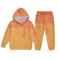 thumbnail image 7 of WOYY Toddler Girls Outfits Ice Cream Print Hoodie Sweatshirt Joggers Set, Sizes 2-3T, 7 of 7