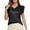 Black, variant on TARIENDY Womens Sequin Shirts Elegant Ruffled Short Sleeve Party Tops Fashion Sparkly Glitter Shirt Loose Fit V Neck Tunic Tops White S
