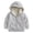 Light Gray, variant on WOYY Winter Girls Fleece Jacket Zip Up Hooded Coat Casual Soft Warm Hoodie Outerwear