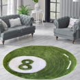 thumbnail image 1 of LaModaHome Rounded Rug Green Ball RugNon-Slip Rug Washable Mat Child Stain Resistant Living Room Kitchen Carpet 2.3X2.3ft(70X70cm), 1 of 4
