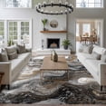 thumbnail image 3 of 5'x8' Area Rugs, Black Marble Indoor Outdoor Area Rug for Living Room Bedroom, Retro Chic Abstract Mottled Texture Art Washable Bathroom Rugs Kitchen Floor Carpet Mats Home Decor Aesthetic, 3 of 8