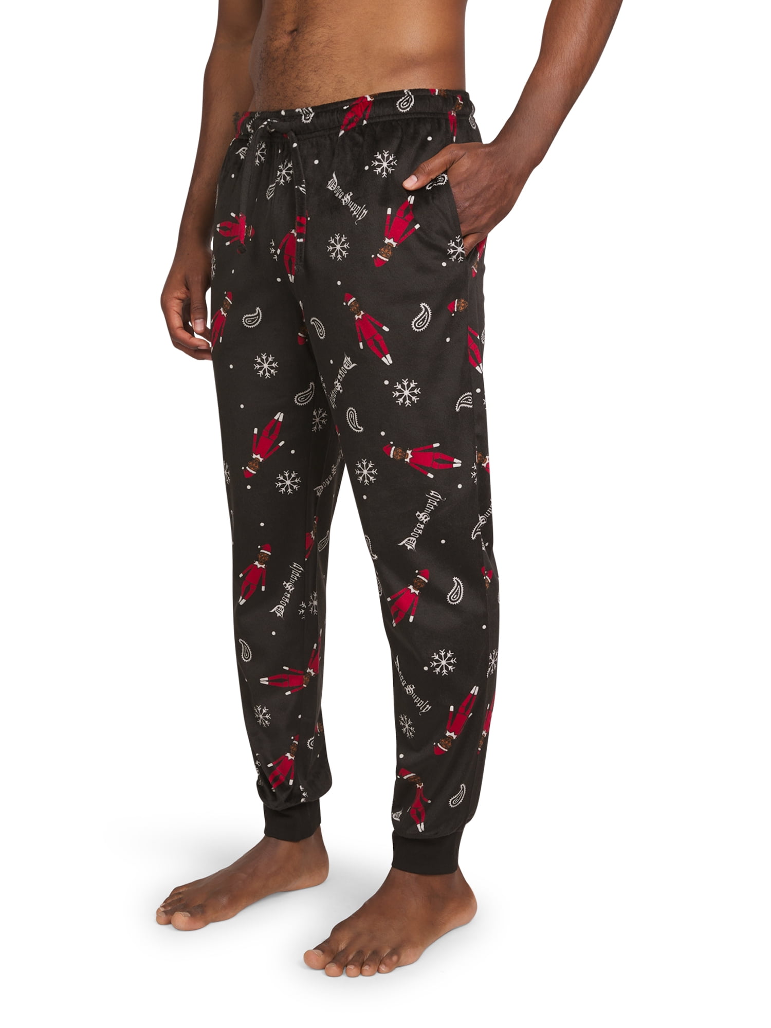 Dogg Supply Men's Microfleece Pull-On Sleep Joggers with Pockets, Sizes S-XL