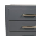thumbnail image 4 of GDF Studio Borah Contemporary Faux Wood 2 Piece Double Dresser and Nightstand Bedroom Set, Charcoal Gray and Black, 4 of 12