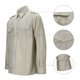 thumbnail image 4 of Camisa de Indiana Jones para hombre, disfraz de Dr. Jones, camisas de trabajo de manga larga con 2 bolsillos, trajes de cosplay de Halloween para adultos, 4 of 5