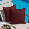 thumbnail image 2 of Throw Pillow Covers 18x18 Inch, Pure Oxblood Red Decorative Pillow Cases for Couch Sofa Bed, Contemporary Solid Color Minimalist Art Cotton Linen Square Home Decor Pillowcases with Hidden Zipper, 2 of 9