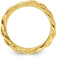 thumbnail image 2 of Sterling Silver Stackable Expressions Yellow-plated Twist Ring - Ring Size 8.0-2.4gm, 2 of 7