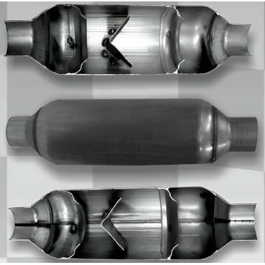 Jones Exhaust JFP250 Flow Pack Muffler 2.5" Inlet, 2.5" Outlet