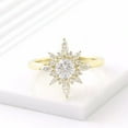 thumbnail image 3 of solitaire jewels 1CT Round Moissanite Art Deco Engagement Ring For Women, 14K Yellow Gold, 3 of 7
