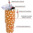 thumbnail image 4 of Fall Tumbler with Lid and Straw 40oz,Orange Hello Pumpkin Vacuum Autumn Insulated Leak Proof Tumbler,Farmhouse Cute Gifts Women Girls,Fall Accessories Stainless Steel Coffee Cup, 4 of 6