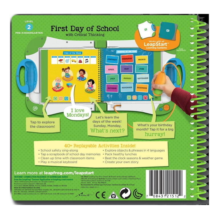 LeapFrog LeapStart Pre-K Reading Activity Book: First Day of