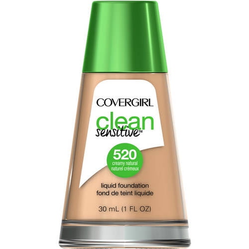 CoverGirl Clean Sensitive Skin Liquid Foundation Creamy Natural 520, 1