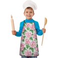 thumbnail image 2 of Pioneer Flower Floral Print Pattern Kids Aprons for Girls and Boys,Adjustable Neck Strap Toddler Aprons for Kids Cooking Baking, 2 of 7