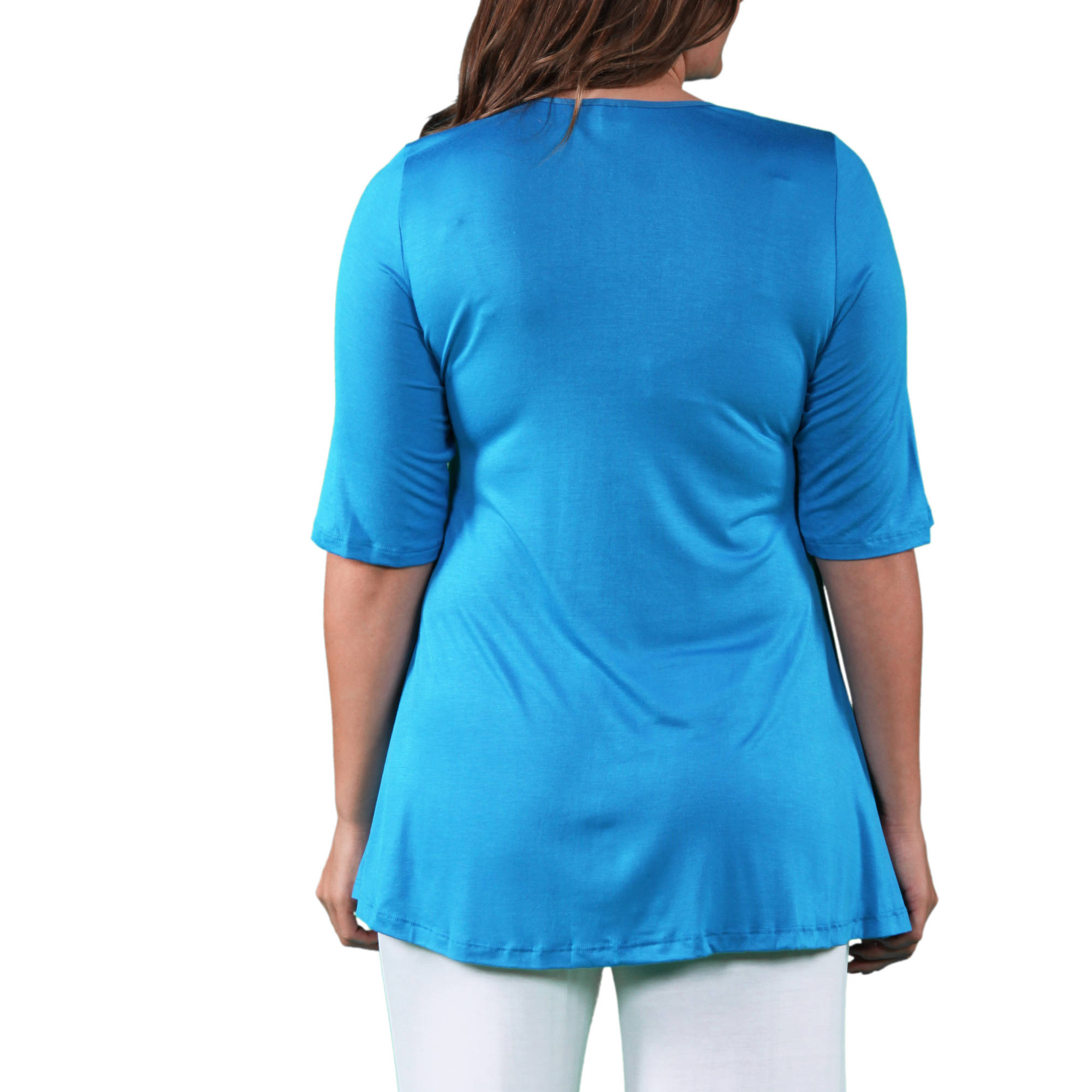 Women's Plus Size Elbow Sleeve Tunic