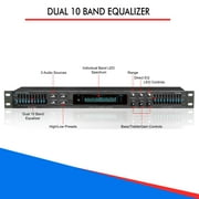 Technical Pro EQ5400 Dual 10 Band Equalizer with LED Indicators and RCA Inputs
