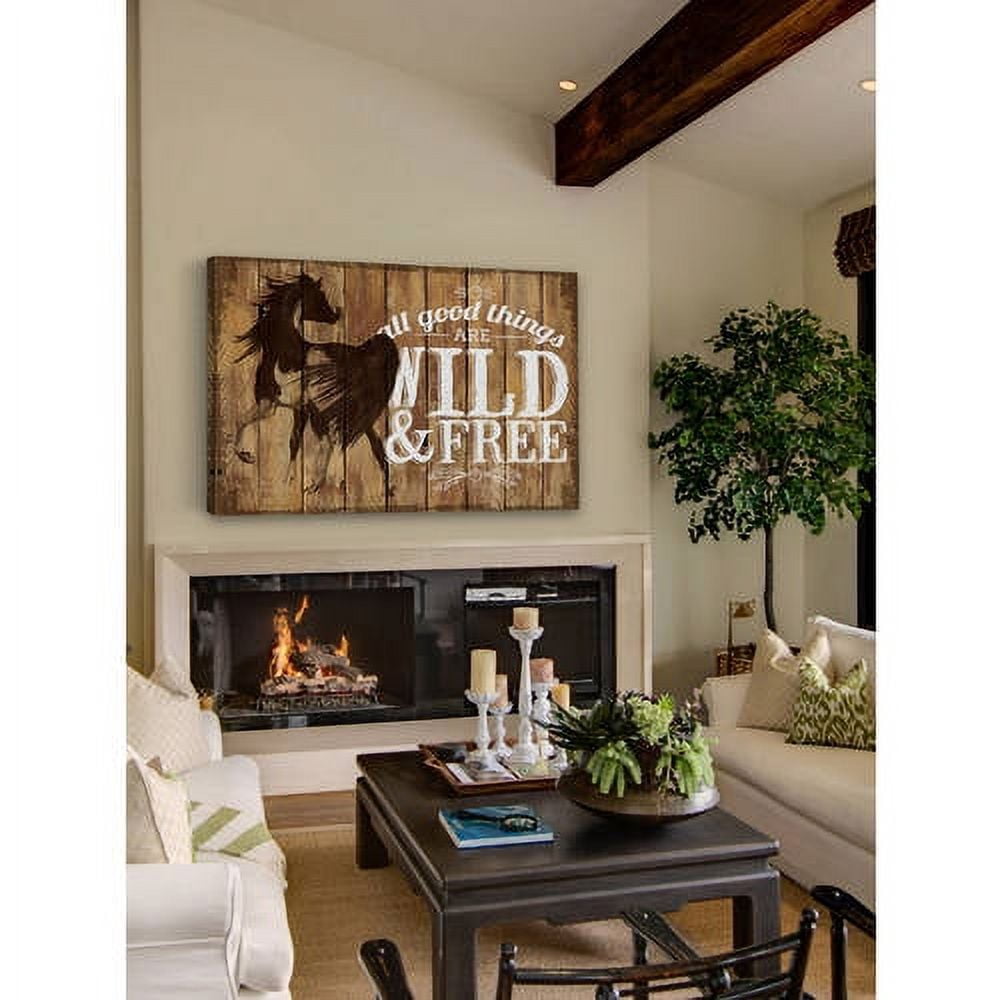 "Wild and Free 2" Painting Print on Wrapped Canvas