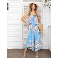 thumbnail image 3 of CALIPESSA Summer Floral Print Wide Leg Cami Womens Casual Rompers And Jumpsuits, 3 of 5