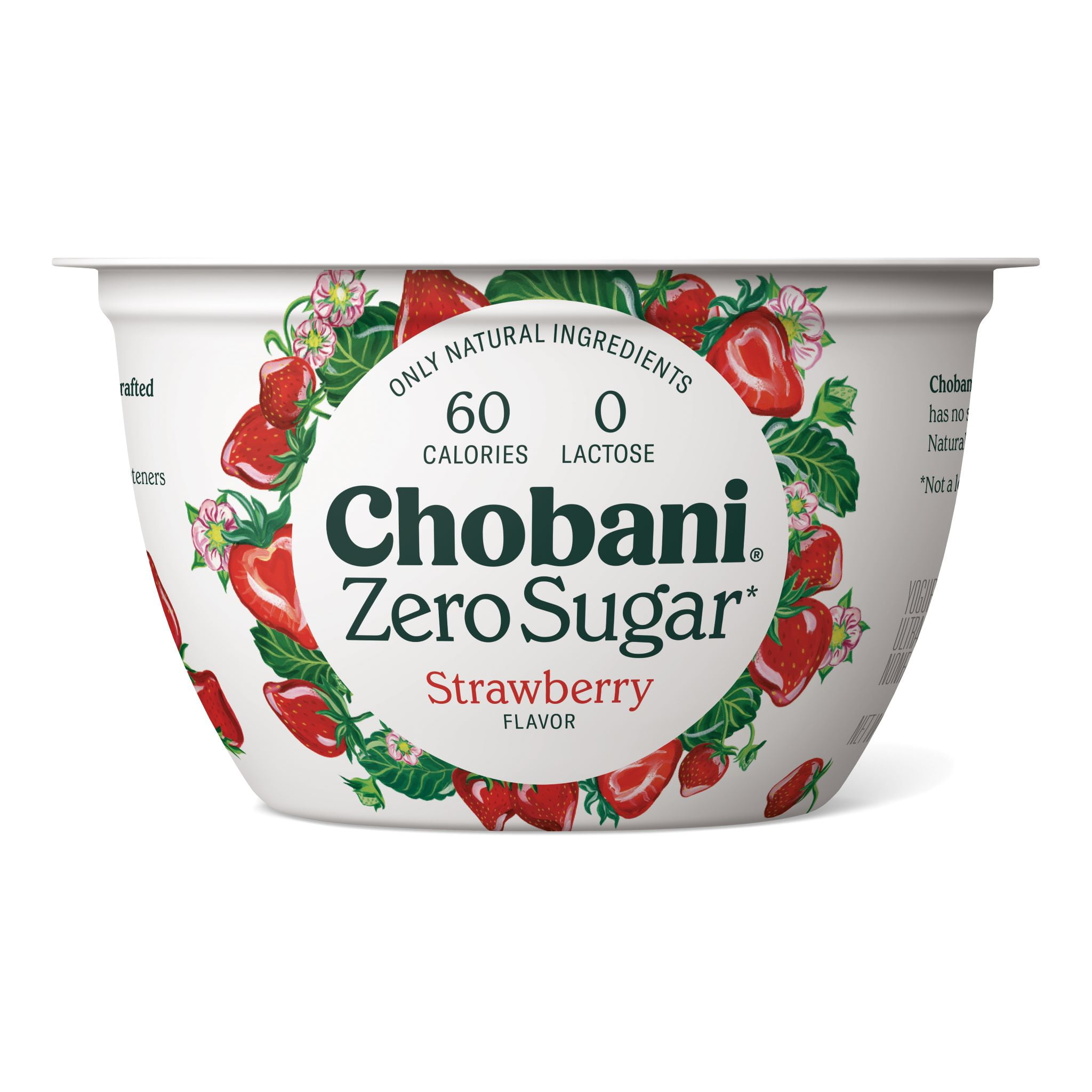 Chobani with Zero Sugar, Sugar Free Greek Yogurt, Strawberry, 5.3 oz