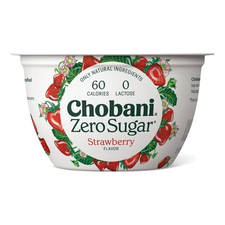 Chobani Zero Sugar Strawberry Nonfat Greek Yogurt - 5.3oz