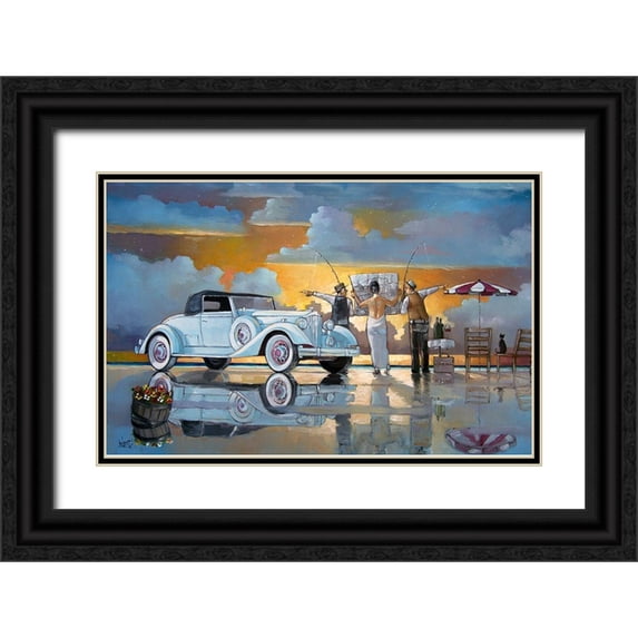 West, Ronald 18x13 Black Ornate Wood Framed with Double Matting Museum Art Print Titled - Lost