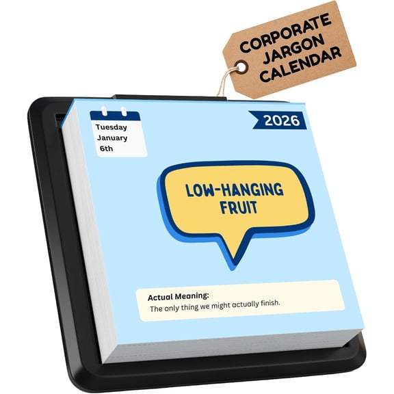 The Corporate Jargon Desk Calendar 2026 | Page a Day Calendar, 365 Days of Jargon and Buzzwords, Funny Gift Ideas, White Elephant Gifts for Adults, Gag Gifts