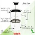 thumbnail image 3 of SIMAX French Press Coffee Maker, 1 Liter Coffee Press, Dishwasher Safe Glass Coffee Maker with Filter, Hot and Cold Safe Borosilicate Glass, Easy To Clean, 3 of 7