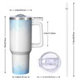 thumbnail image 2 of 40oz Tumbler with Handle and Straw, Vacuum Insulated Stainless Steel Travel Mug, Fits Car Cup Holder, Ice Crystal Print, 2 of 6
