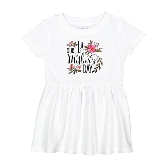 Inktastic Our First Mother's Day Pink Flowers Girls Baby Dress