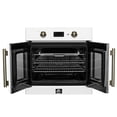 thumbnail image 4 of Forno Asti 30-Inch French Door Electric Wall Oven in White & Antique Brass, 3.68 cu. ft. True Convection, 3,600W, Air Fry, Sous Vide, Self-Clean, 4 of 10