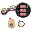 thumbnail image 2 of 3 in 1 Instrument Sensor Kit, Car Boat Engine Instrument Coolant Temperature Oil Pressure Meter Voltmeter Digital Display Backlight, 2 of 7