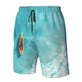 thumbnail image 4 of Balery Tranquil Ocean Canoe Journey Traje de Baño Estilo Hawaiano para Hombre, Shorts de Secado Rápido con Bolsillos-Medium, 4 of 6