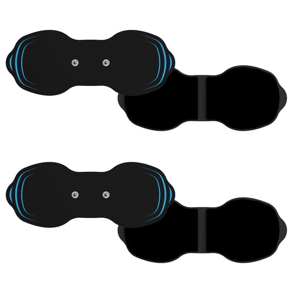 Paquete de 4 almohadillas de electrodos inalámbricas para unidad TENS (18 x 7,4 cm). Almohadillas de repuesto premium para unidad TENS (con conectores a presión estándar de 3,5 mm). Compatibles con la