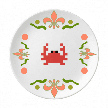 

Summer Sail Little Crab Pixel Flower Ceramics Plate Tableware Dinner Dish