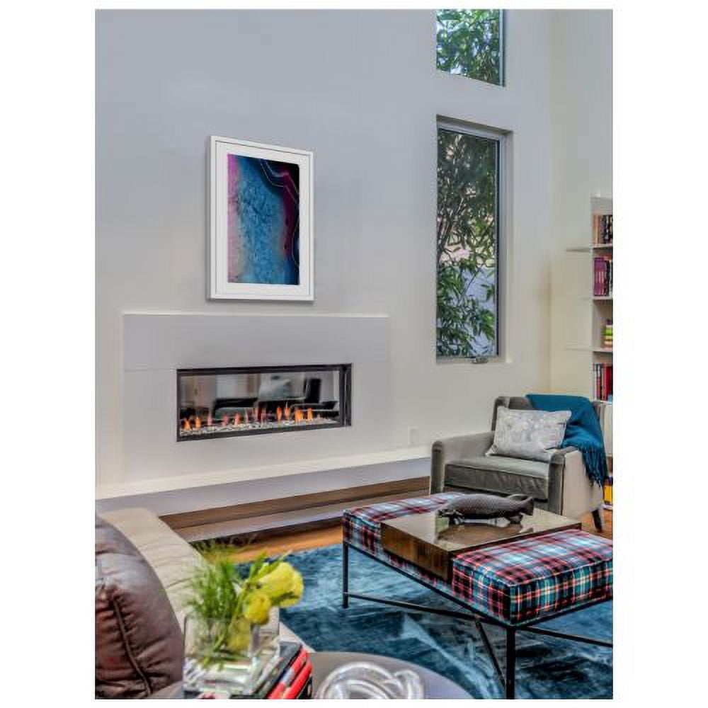 "Blue Crystal Structure" Framed Painting Print