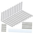 thumbnail image 3 of 12 soportes de esquina resistentes para estantes de pared para lavandería, baño y armario. Blanco, 3 of 9
