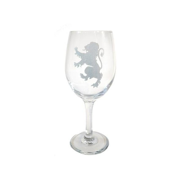 Lyoncraft WILR01 18 oz Lion Rampant Engraved Wine Glass