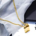 thumbnail image 3 of shiyou-Stainless Steel Lock Style Lover Forever Collar Statemnet Necklace (Gold), 3 of 4