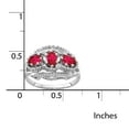 thumbnail image 2 of 14k White Gold 5x3mm Oval Ruby ring, 2 of 4
