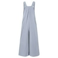thumbnail image 4 of ICHUANYI Women Fashion Loose Jumpsuit Casual Suspender Pants Wide Leg Solid Overalls, 4 of 6