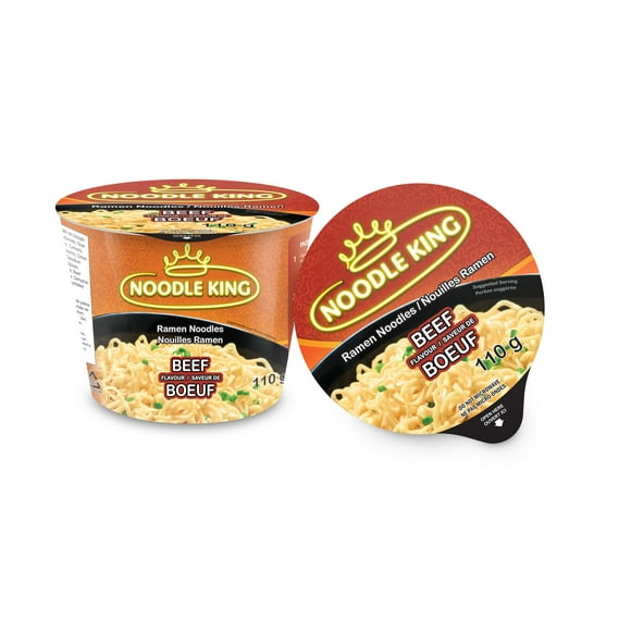 Beef Flavor Ramen Noodles in a Bowl