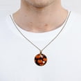 thumbnail image 4 of Maple Leaf Pumpkin Necklace Personalized Custom Photo Round Pendant Adjustable Stainless Steel Necklaces with Gift Box for Men Women Mothers Valentine's Jewelry Gift, 4 of 6