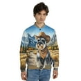 thumbnail image 4 of Welcome Fall Western Cowboy Schnauzer Enjoys Majestic Autumn All Over Print 3D Baseball Jacket Miniature Schnauzer Dog Lover Bomber Jacket Softball - 01007, 4 of 6