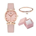 thumbnail image 1 of Nuevo reloj de pulsera de cuarzo con correa de moda para mujer, ideal para el tiempo libre, con caja de regalo., 1 of 3