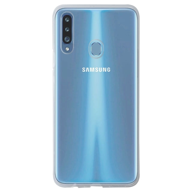 funda antigolpes instacase para galaxy a20s case anticaídas transparente, vista trasera centrada con funda TPU flexible de 2mm que cubre bordes y cámara, recortes precisos para triple cámara y lector de huellas, ajuste perfecto y protección 360 grados. Su tamaño compacto la hace adecuada como protector diario para uso urbano.